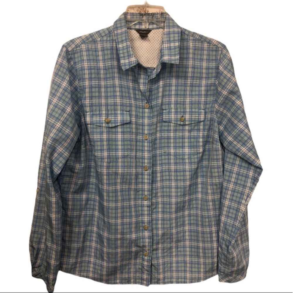 EDDIE‎ BAUER PLAID HIKING FISHING SHIRT L